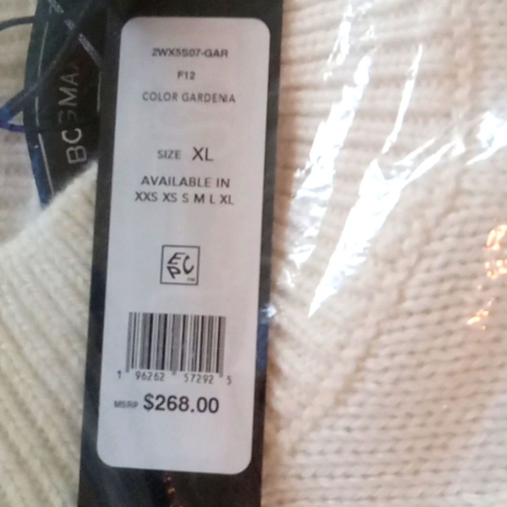Brand New BCBGMAXAZRIA Crewneck Wool Blend Sweater